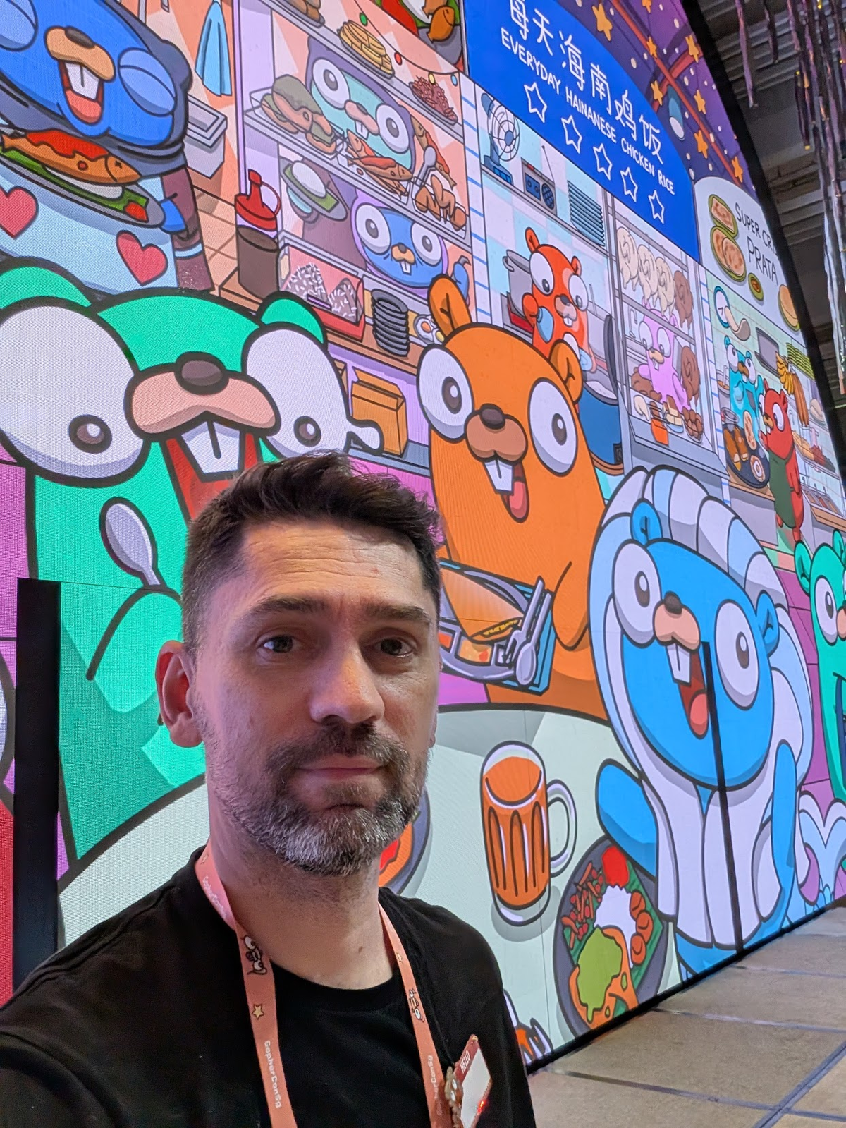 Stage background with me