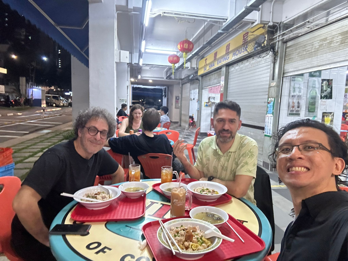 Noodles dinner with Ron and Valentine